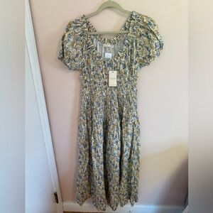NWT Doen Leanne dress in Blue Wildflower print